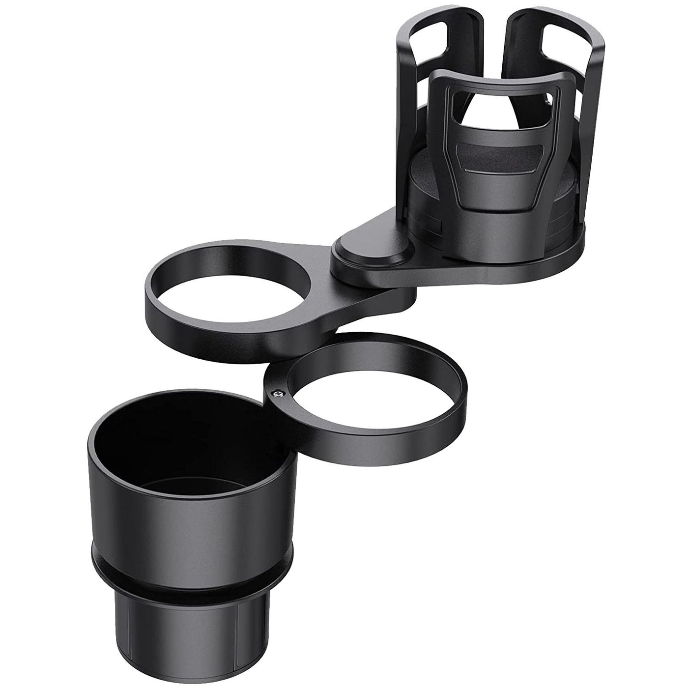 Four-in-one car cup holder expander with rotating arm