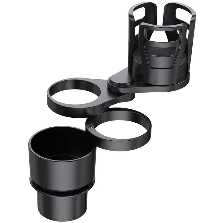 Four-in-one car cup holder expander with rotating arm