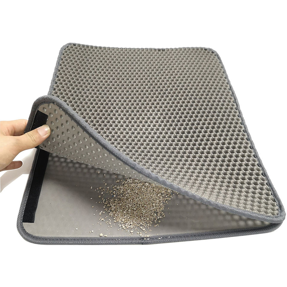 Double layer honeycomb cat litter mat opened