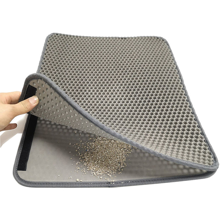 Double layer honeycomb cat litter mat opened