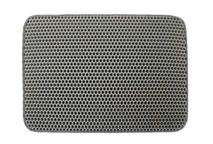 Grey honeycomb cat litter trapping mat