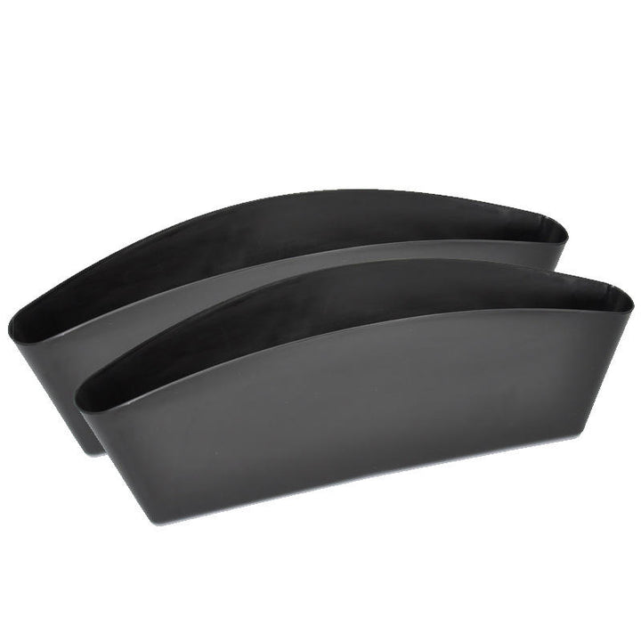 Pair of black car seat gap storage boxes