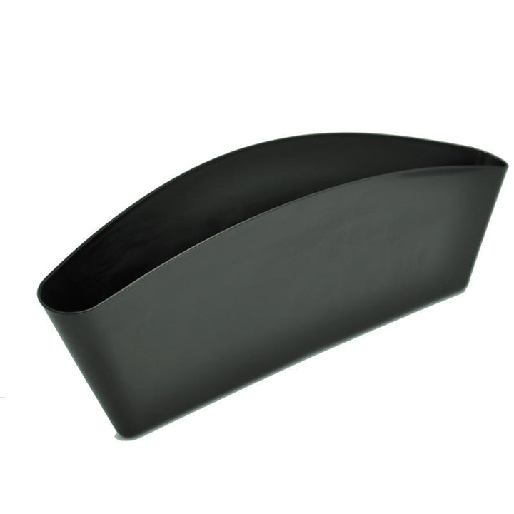 Slim black car seat gap organiser side view