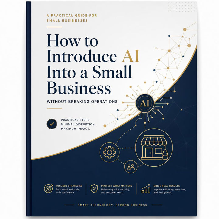 How to Introduce AI Into a Small Business Without Breaking Operations - PDF guide cover